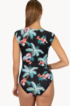 Amalfi Cap Sleeve Zip Sunsuit