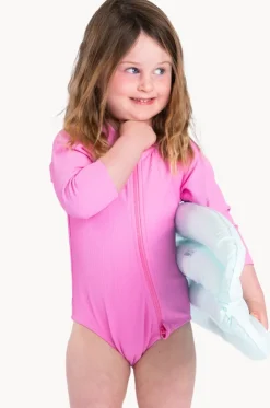Baby Girls Long Sleeve Zip Sunsuit