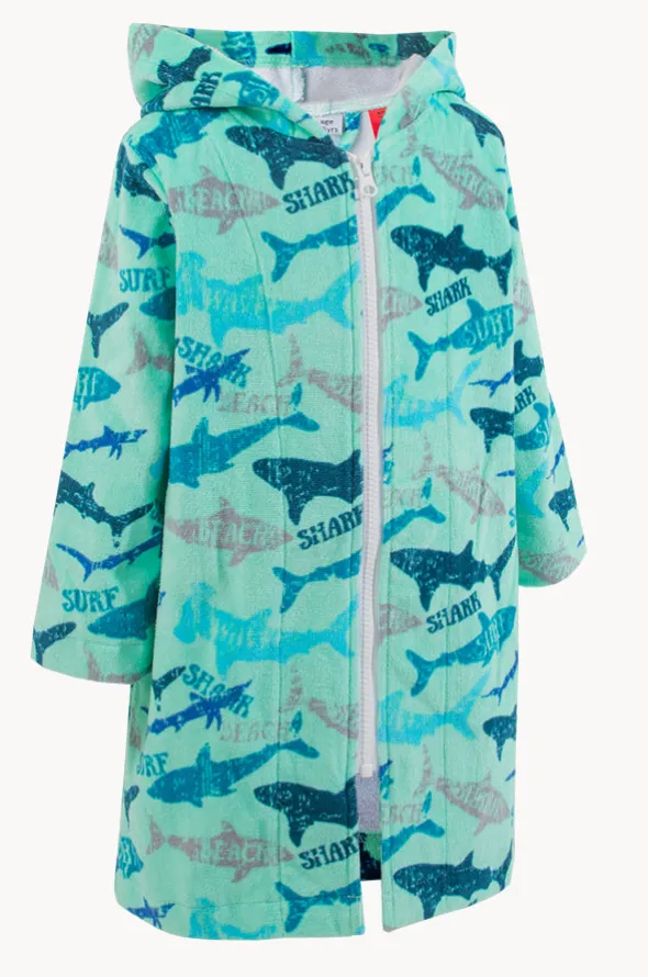 Baby Sharky Hooded Towelling Robe 12-24M