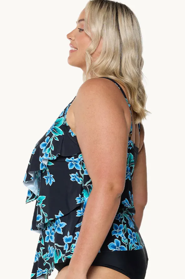 Bahamas Blue Tiered Frill Tankini Separate