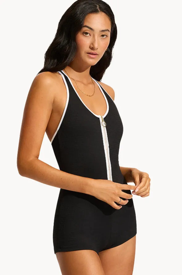 Beach Bound Zip Front Boyleg