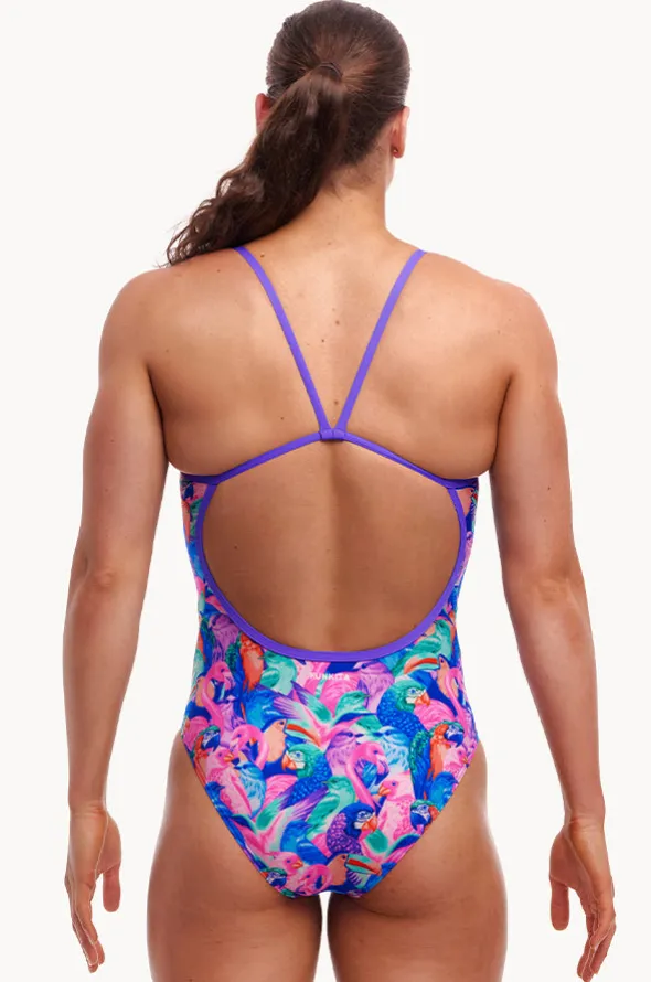 Birds Gone Wild Single Strap One Piece