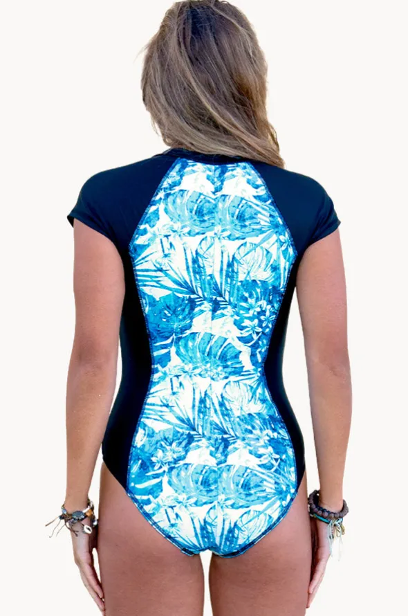 Blue Hawaii Short Sleeve Sunsuit