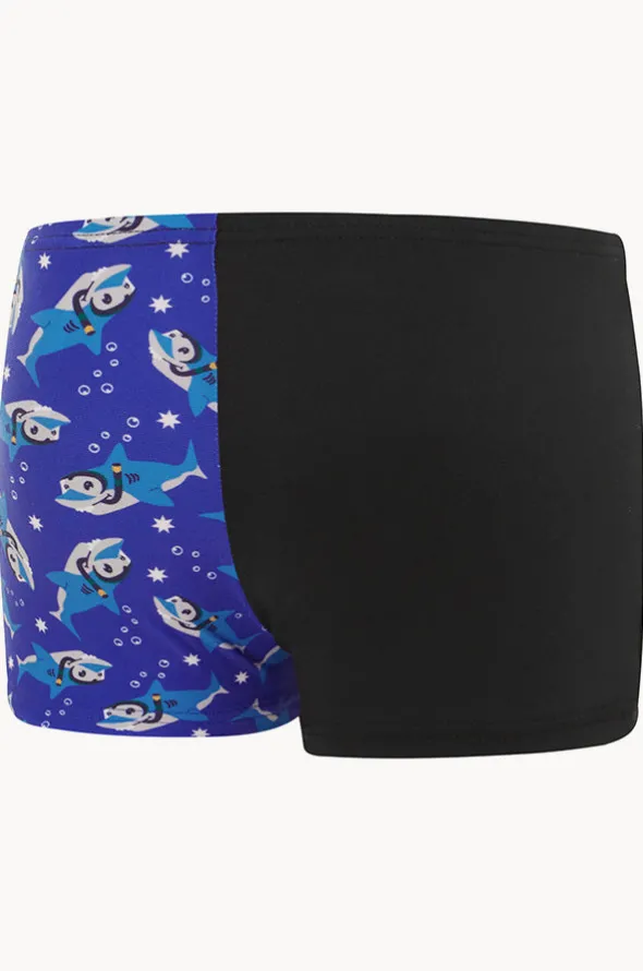 Boys Shark Digital Printed Aquashort