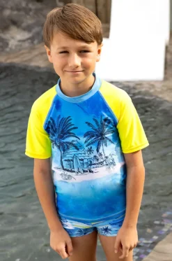 Boys Shipwrecked Short Sleeve Suntop