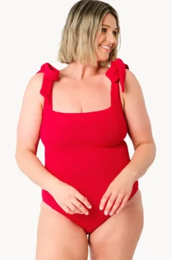 Crinkle Classic Square Neck One Piece