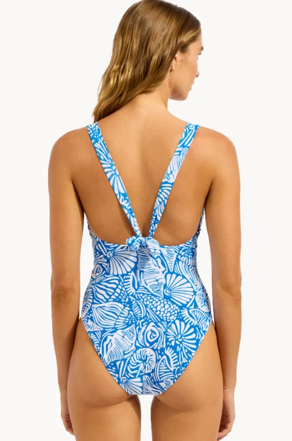 C Shells Ring Front Halter One Piece