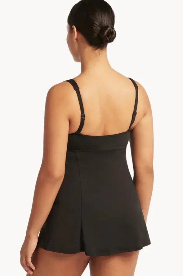 Eco Essentials Square Neck Swim Dress