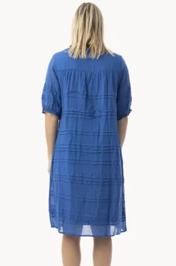 Essentials Cotton Gauze Pleated Dress