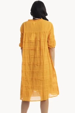 Essentials Cotton Gauze Pleated Dress