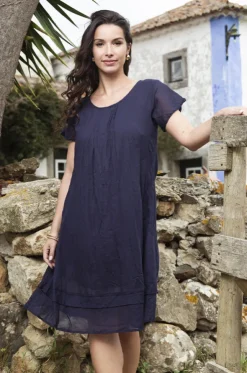 Essentials Gauze Frill Hem Dress
