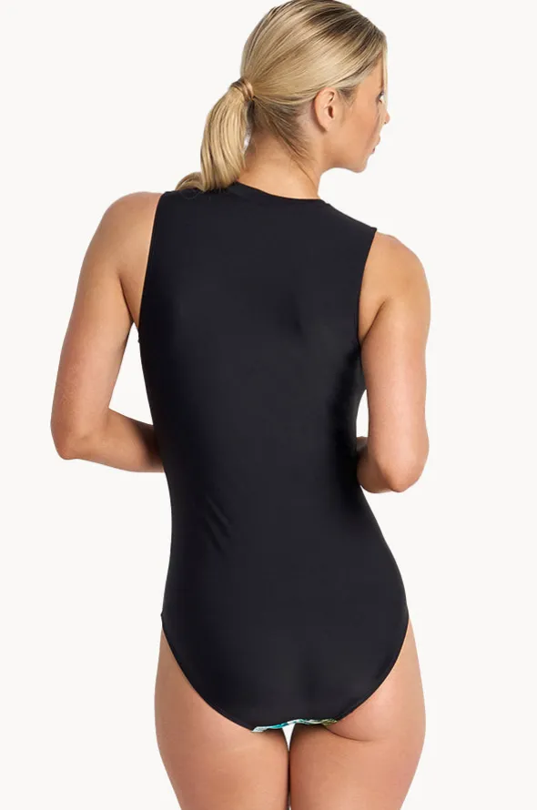 Floral Active Zip One Piece