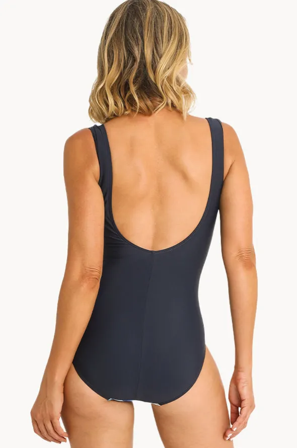 Floral Square Neck One Piece