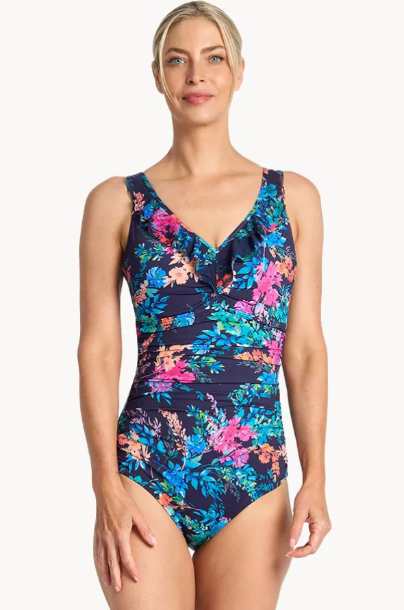 Fresia DD/E Cup Mesh Frill One Piece