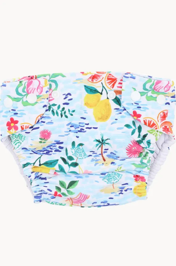 Girls Addison Aqua Nappy