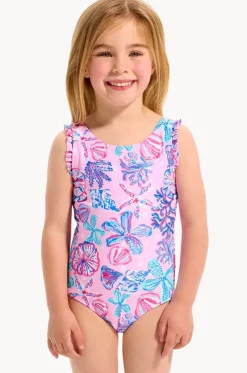 Girls Coral Sea Frill One Piece