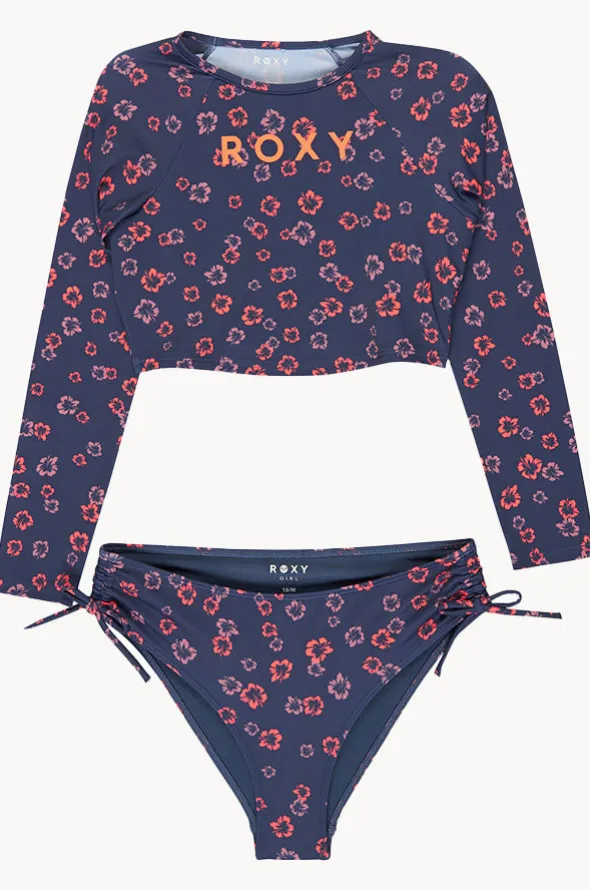 Girls Cute Ditsy Crop Suntop Set