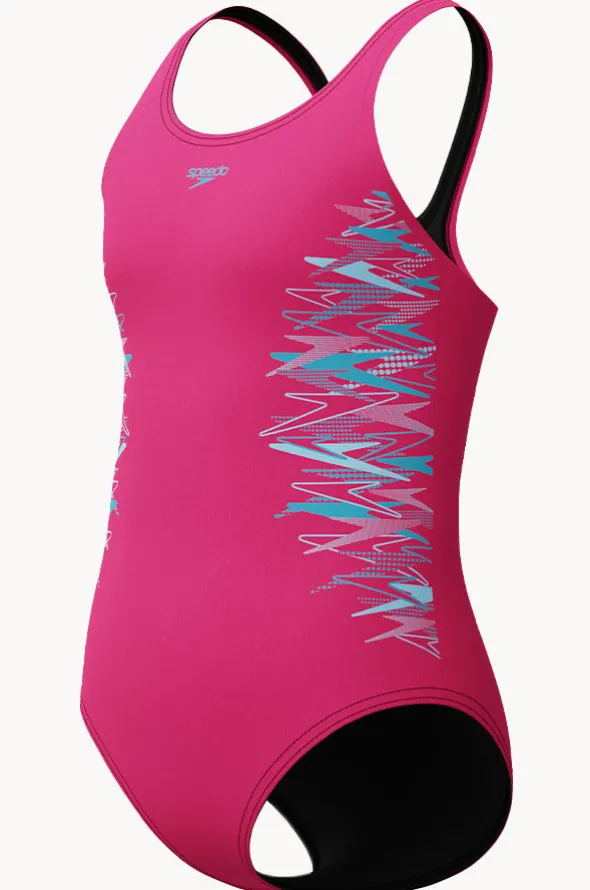 Girls Duo Logo Placement Muscleback One Piece
