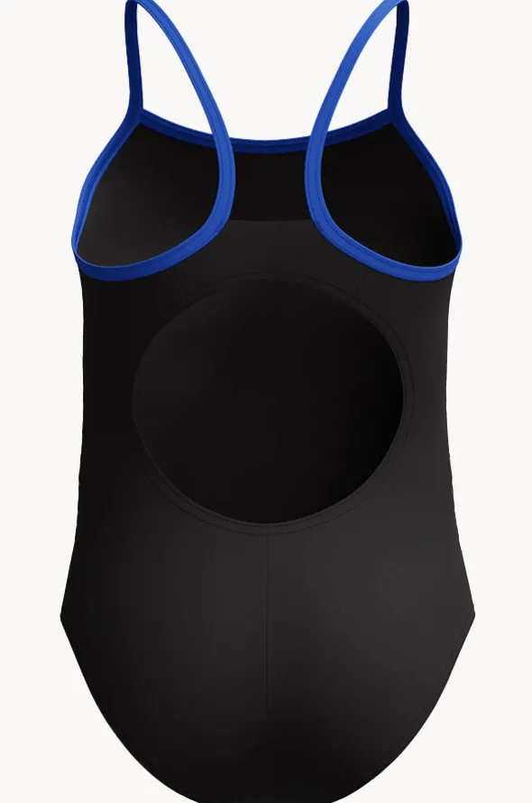 Girls Duo Logo Placement Thinstrap Muscleback One Piece