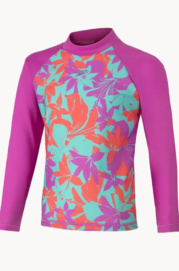 Girls Floral Splice Suntop