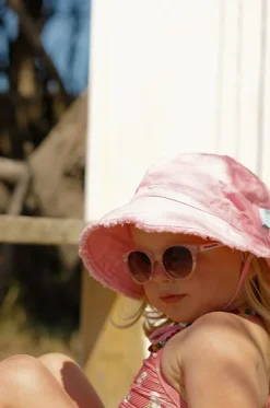 Girls Frayed Bucket Hat