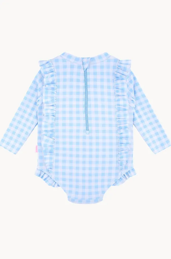 Girls Gingham Frill Sunsuit
