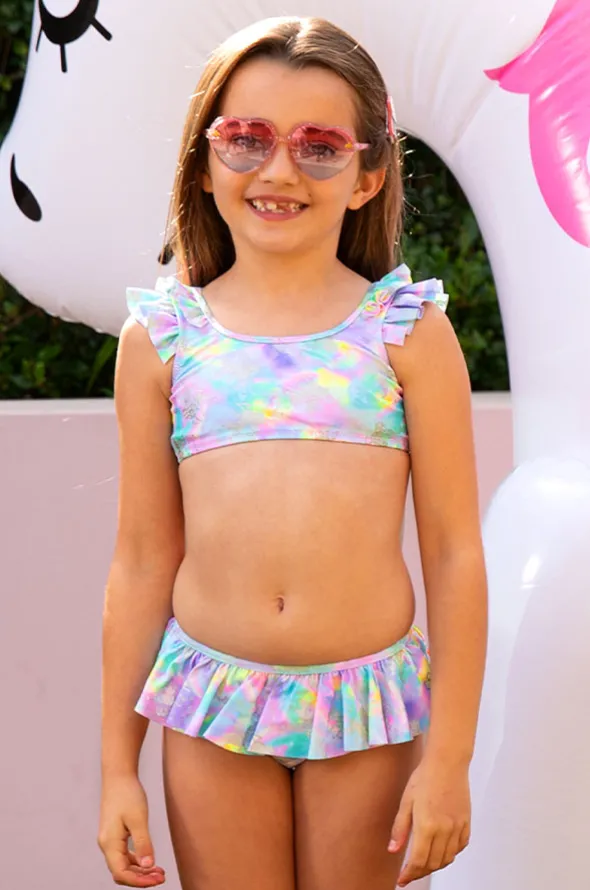 Girls Miss Dazzle Frill Crop Set