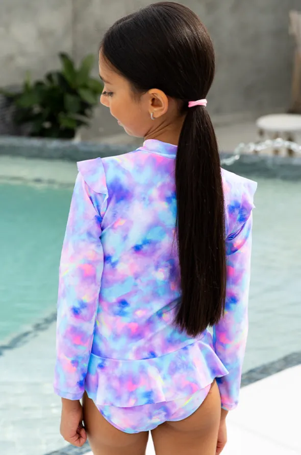 Girls Miss Mystical Frill Sunsuit
