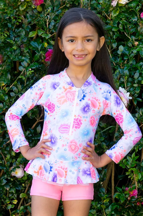 Girls Miss Peony Boyleg Sunsuit