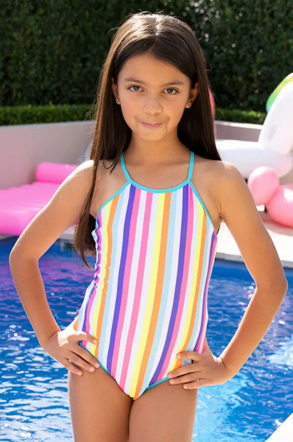 Girls Neo Geo Reversible One Piece