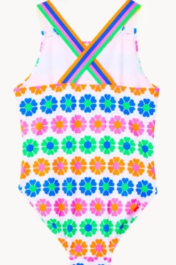 Girls Neon Fun Sporty One Piece