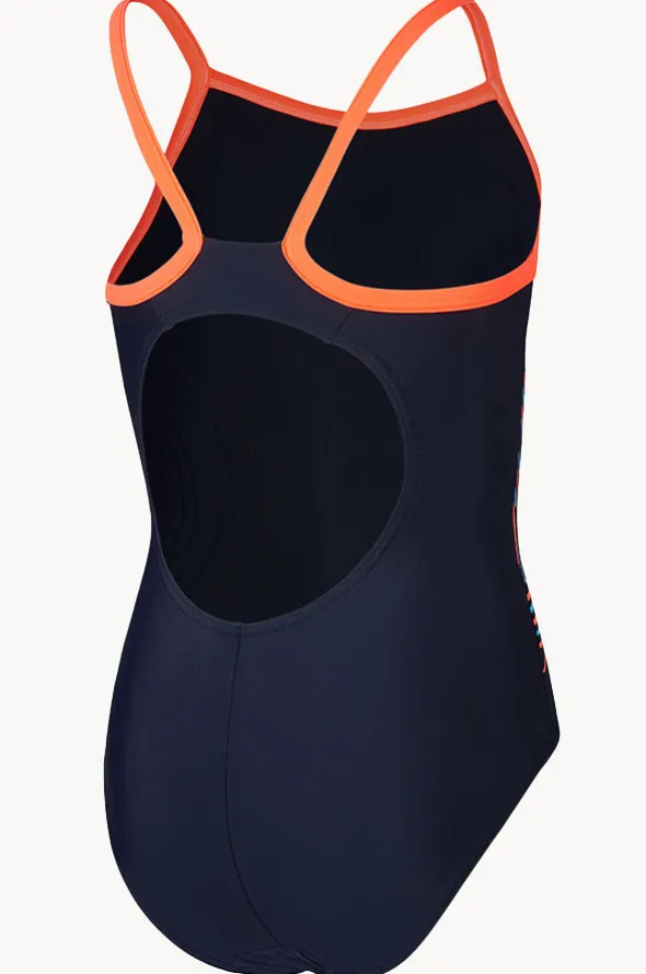 Girls Plastisol Placement Thinstrap Muscleback One Piece