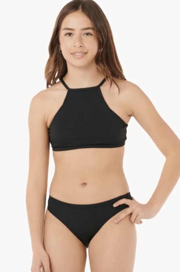 Girls Premium Rib 2.0 High Neck Crop Set