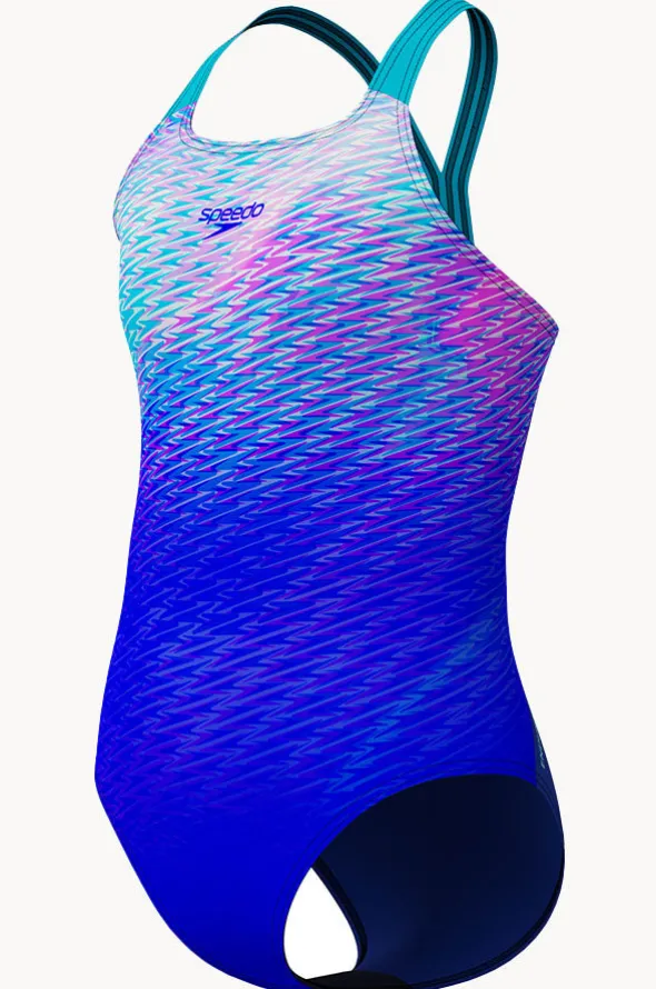 Girls Print Placement Powerback One Piece