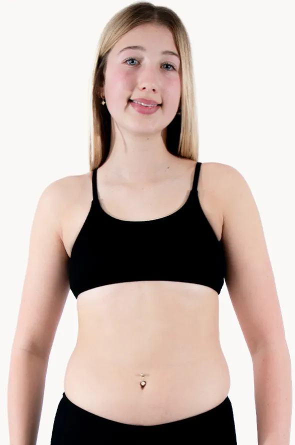 Girls Textured Scoop Crop