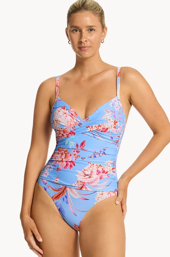 Indochine Cross Front Scoop Back One Piece