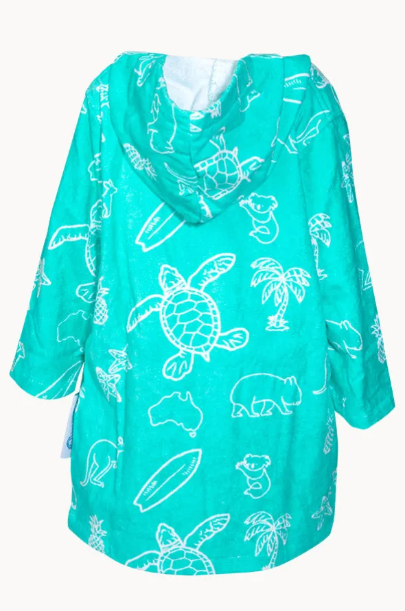 Kids Australia Hooded Towel Robe 5-7Y