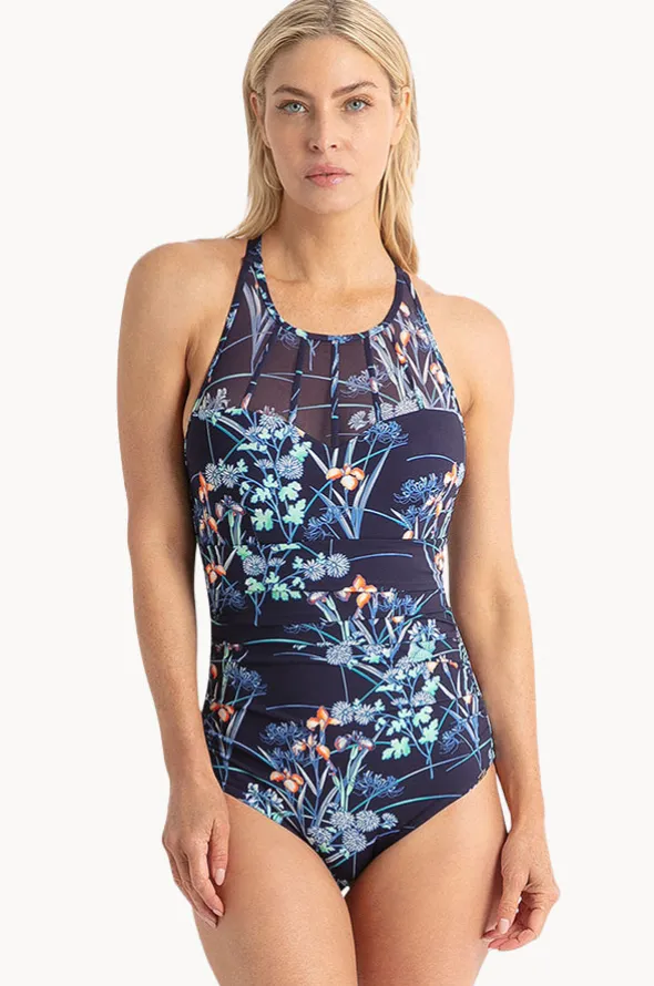 Maja High Neck Cross Strap One Piece