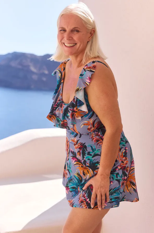 Mauritius Frill Swim Dress
