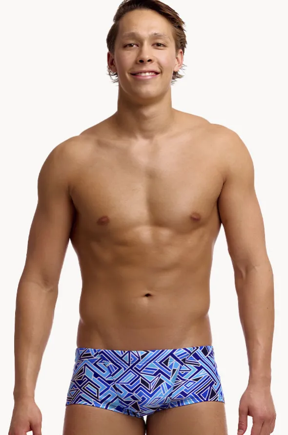 Mens Blue Bits Trunk