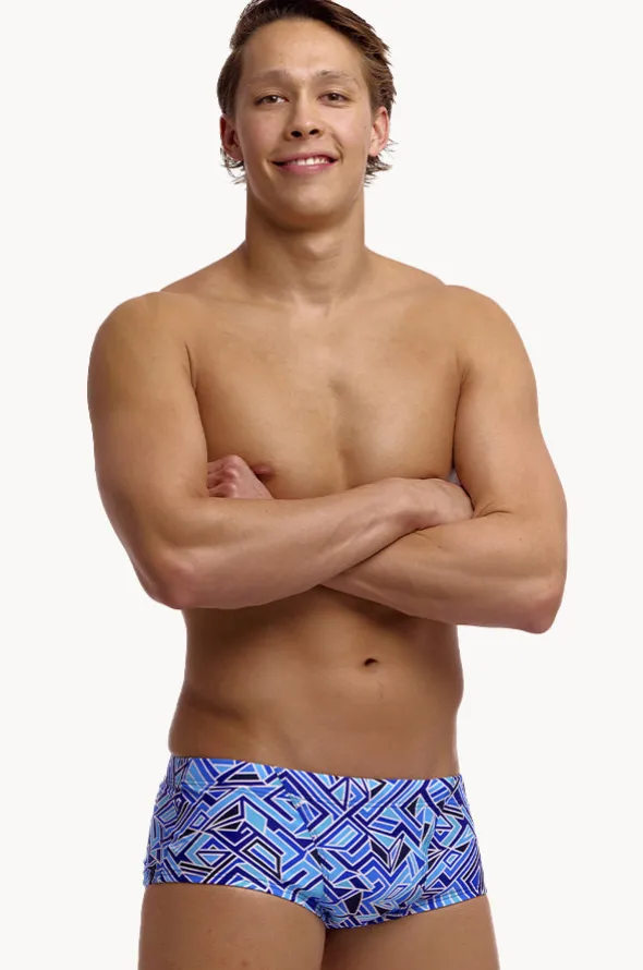 Mens Blue Bits Trunk