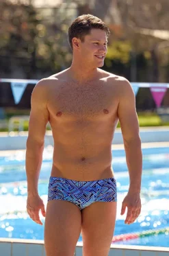 Mens Blue Bits Trunk