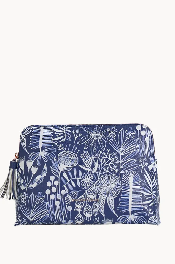 Navy Natives Large Vanity Bag