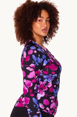 Paper Flowers Long Sleeve Suntop
