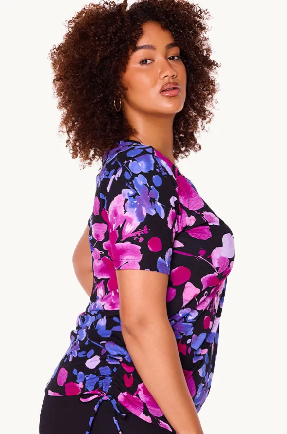 Paper Flowers Short Sleeve Suntop