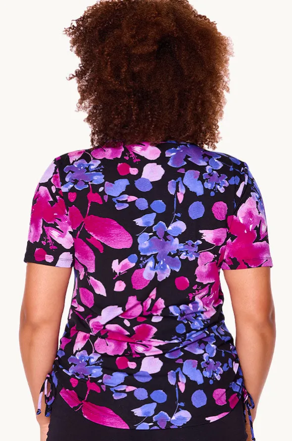 Paper Flowers Short Sleeve Suntop