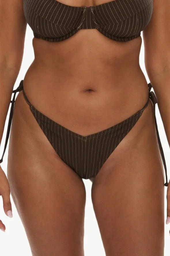 Pinstripe Cheeky Tie Side Pant