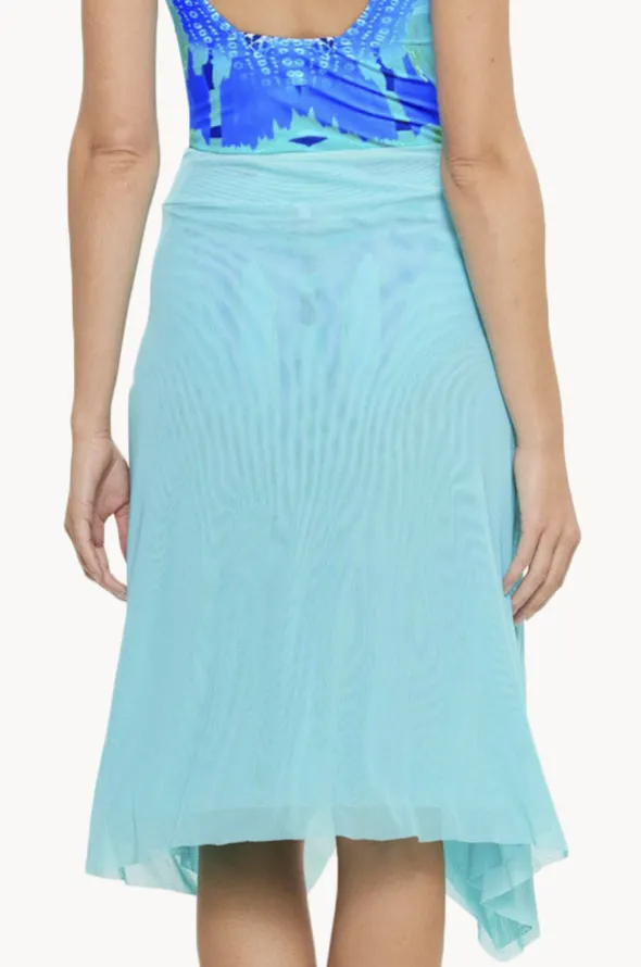 Plain Mesh Frill Skirt