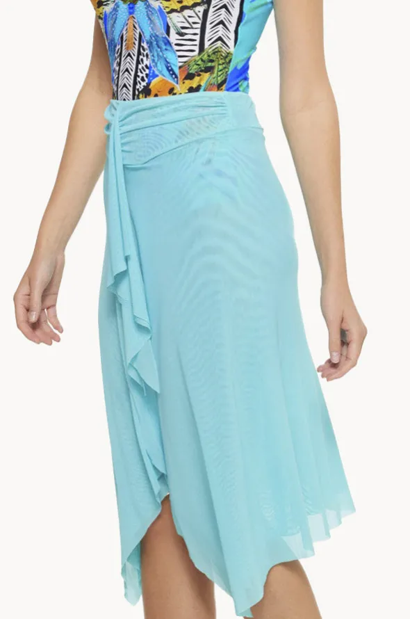 Plain Mesh Frill Skirt