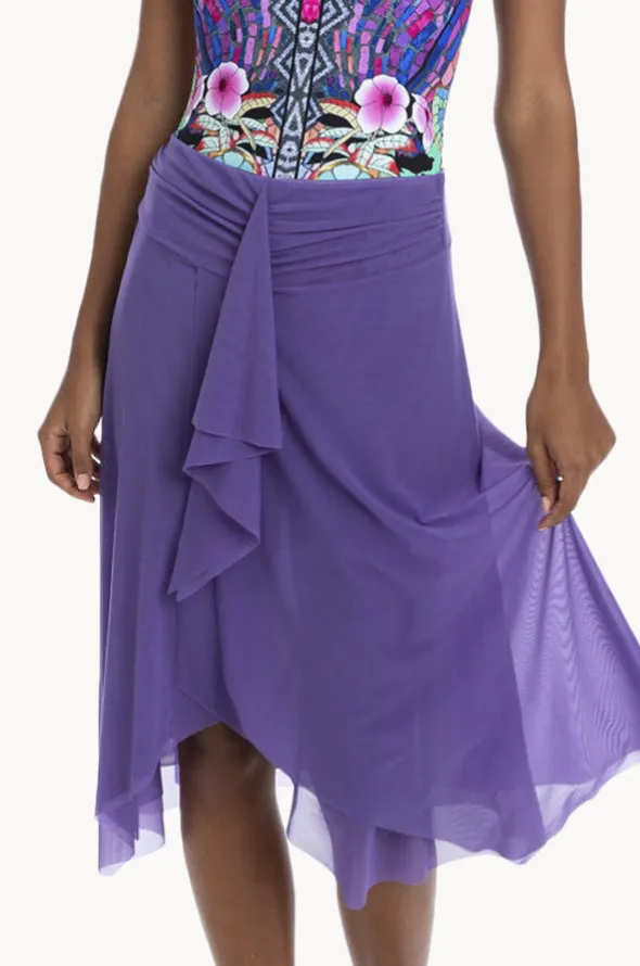 Plain Mesh Frill Skirt